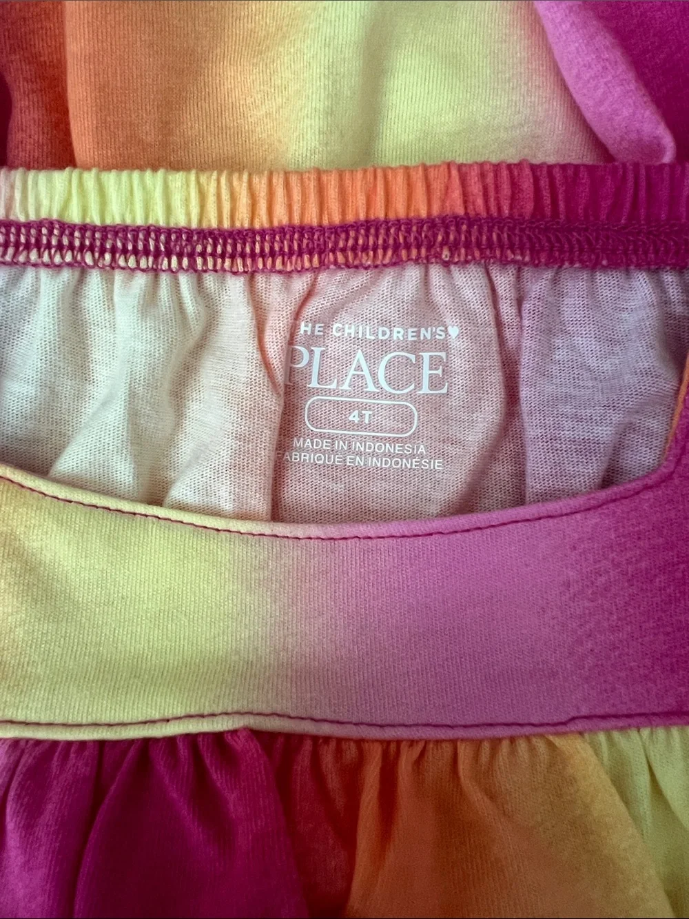 The Children's Place Pink and Peach Ombre Ruffle Strap Dress
